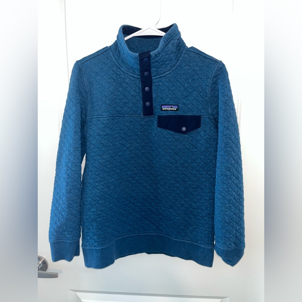 Patagonia Blue Quilted Pullover